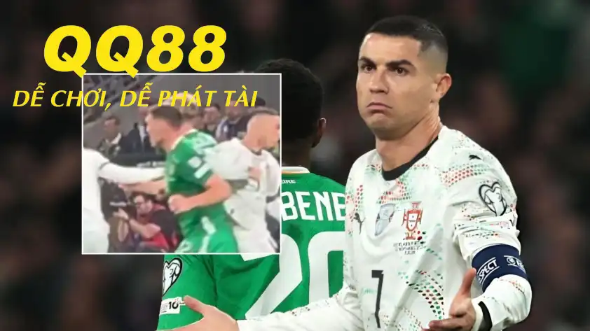 Ronaldo được cho là có hành vi thúc củi trỏ vào cầu thủ bên phía CH Ireland